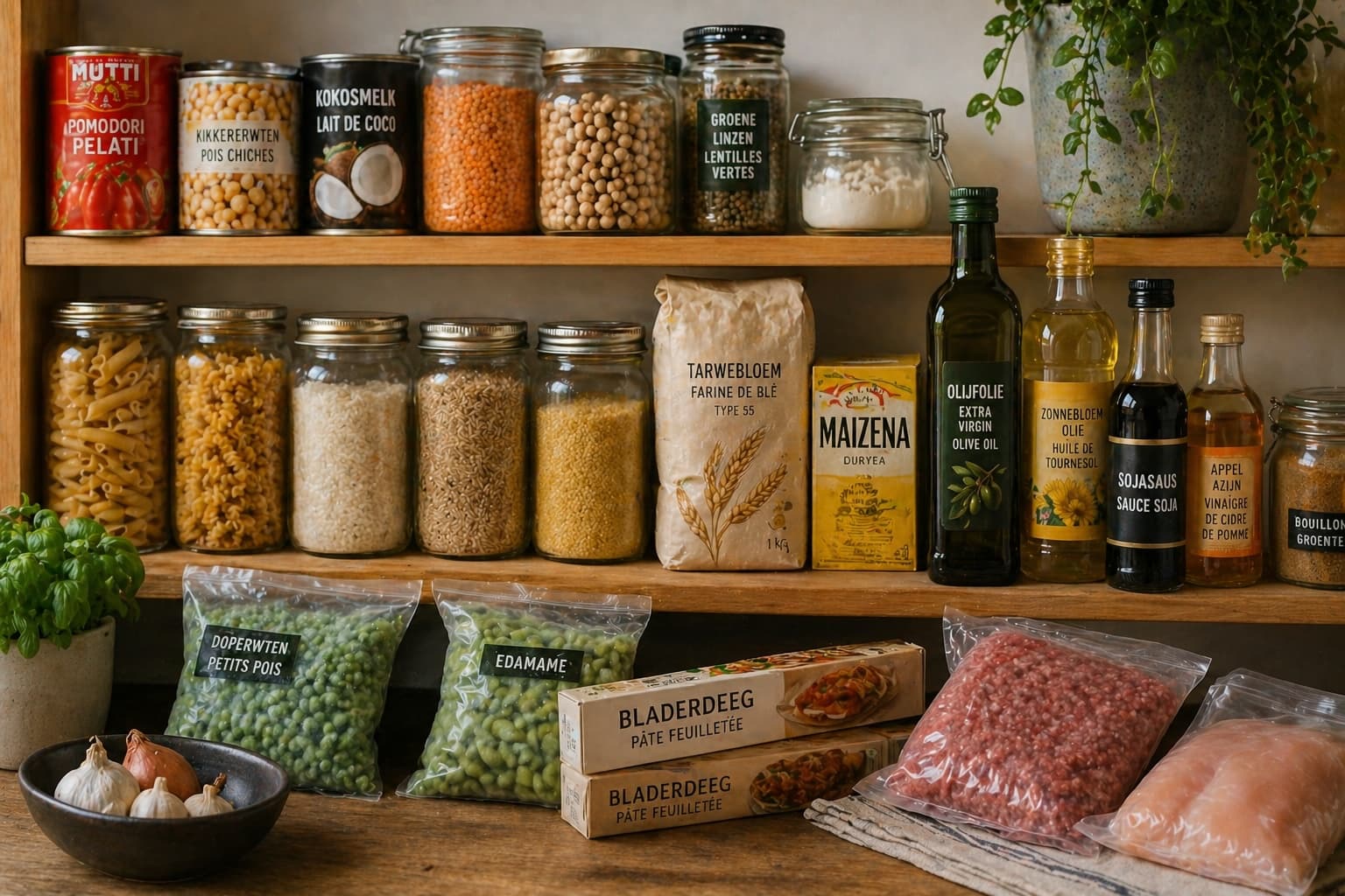 De basisingrediënten die altijd in je voorraadkast moeten staan